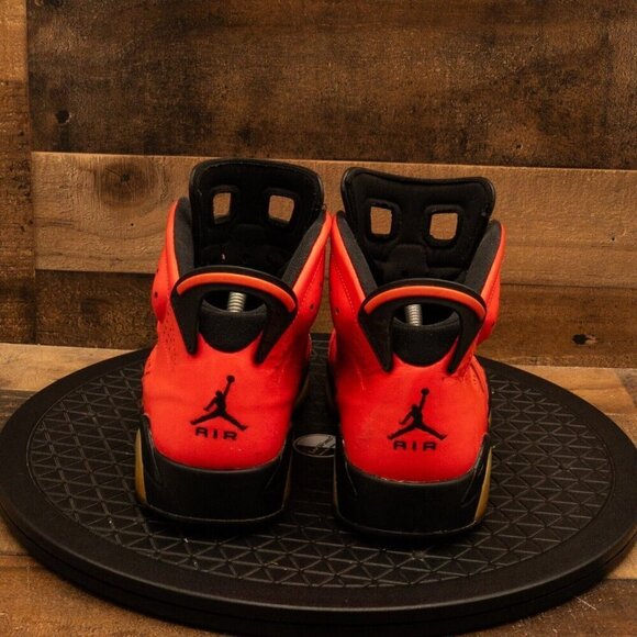 NIKE AIR JORDAN RETRO 6 INFRARED 23 TORO MENS ATHLETIC SHOES SIZE 9.5 384664-623 - Picture 7 of 9